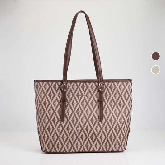 Ladies PHimond Monogram Shoulder Tote Bag