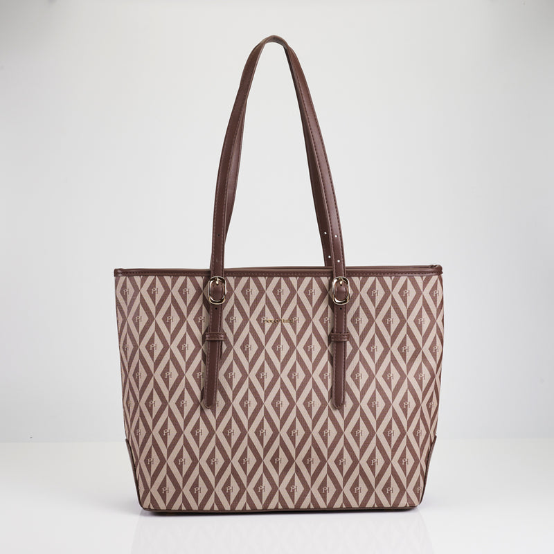 Load image into Gallery viewer, Ladies PHimond Monogram Shoulder Tote Bag

