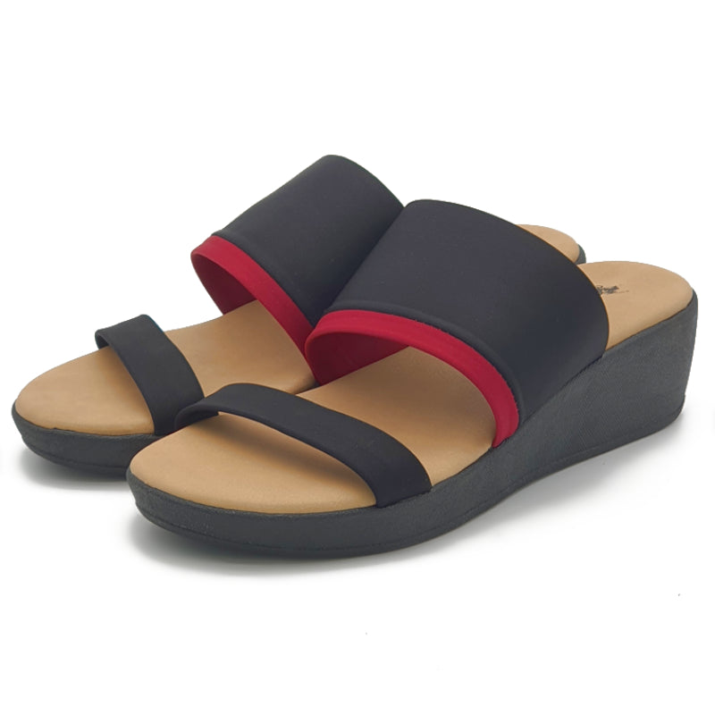 Load image into Gallery viewer, Toe Band Slide Wedge Sandals
