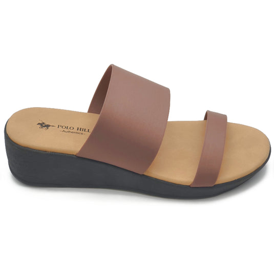 Toe Band Slide Wedge Sandals