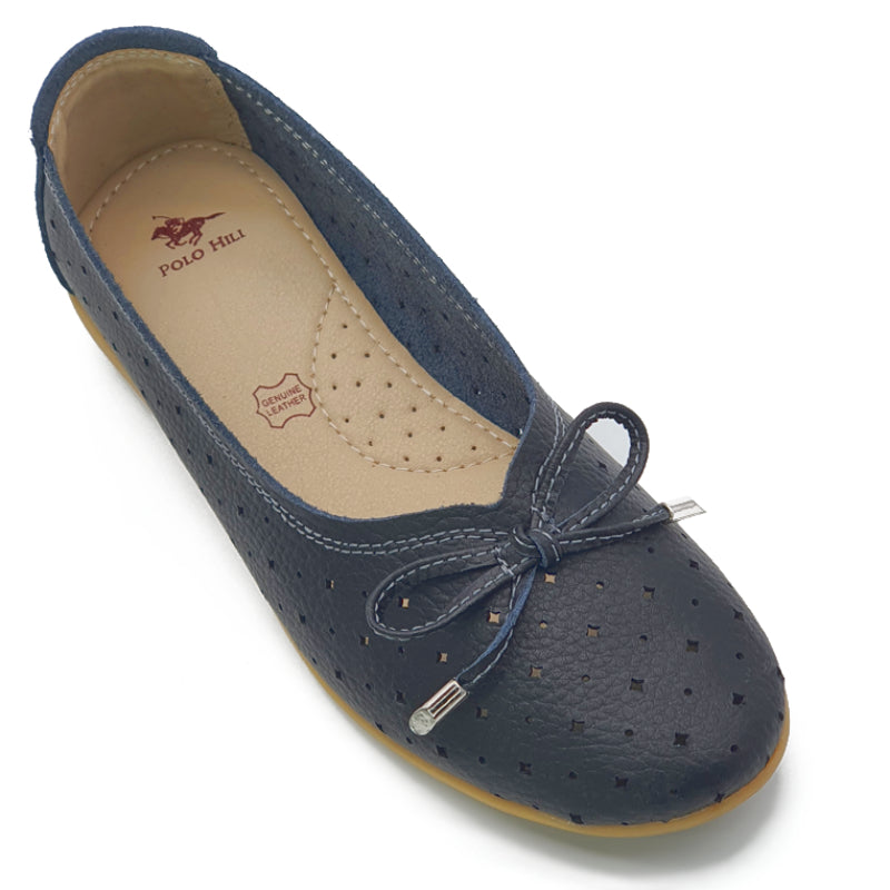 Load image into Gallery viewer, Punched Hole Low Wedge Ballet Shoes
