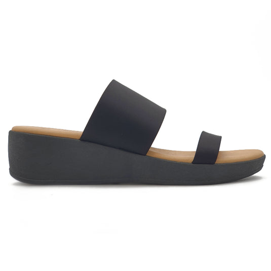 Toe Band Slide Wedge Sandals