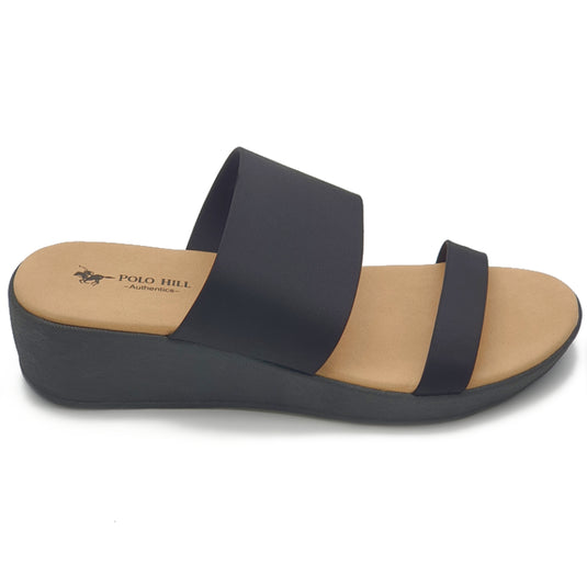 Toe Band Slide Wedge Sandals