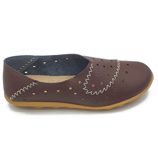 Punched Hole Slip On Shoes