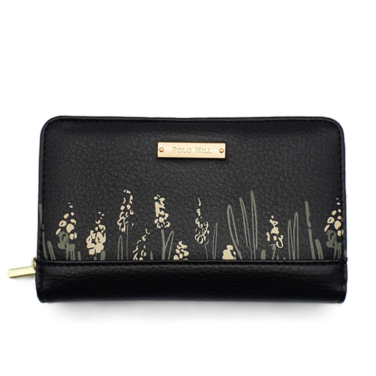 Load image into Gallery viewer, Snap Button Bi-Fold Wallet with Zipper
