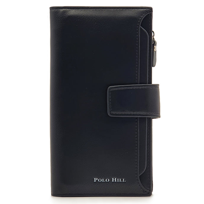 Long Multi-Card Wallet with Detachable Compartt