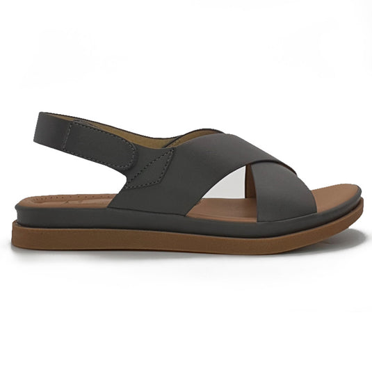 Cross Strap Velcro Slingback Sandals