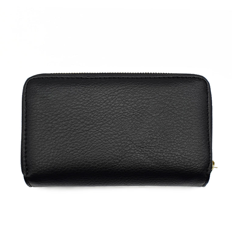 Load image into Gallery viewer, Snap Button Bi-Fold Wallet with Zipper
