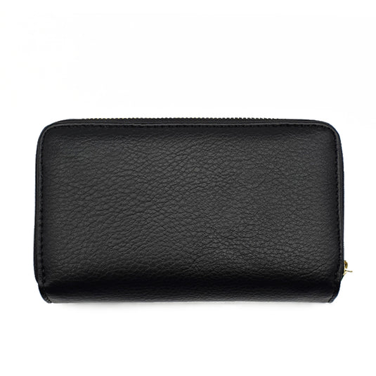 Snap Button Bi-Fold Wallet with Zipper