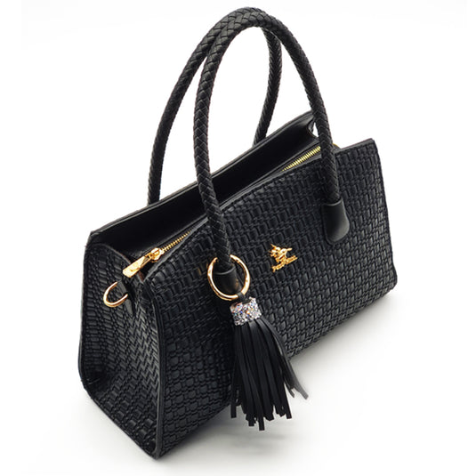 Suzanne Straw-Like Tassel Handbag 2-in-1 Set