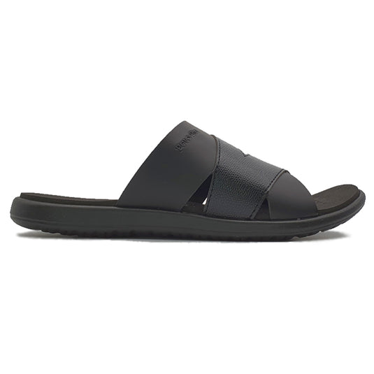 Contrast Cross Band Slide Sandals