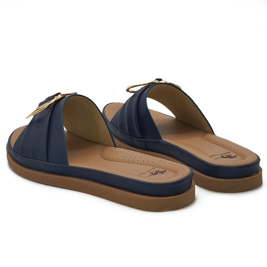 Single Band Wide Base Slide Sandals