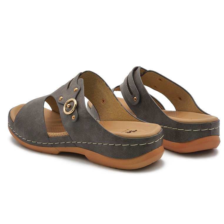 Load image into Gallery viewer, Open Toe Slide On Wedge Sandals
