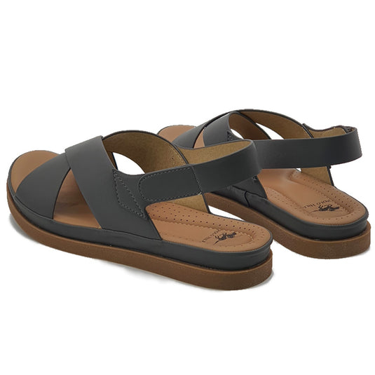 Cross Strap Velcro Slingback Sandals