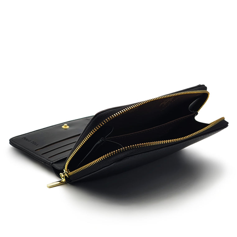 Load image into Gallery viewer, Snap Button Bi-Fold Wallet with Zipper
