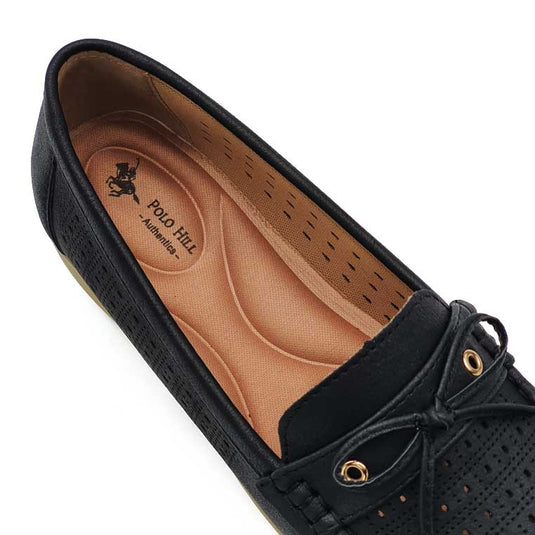 Low Wedge Heel Slip On Loafers