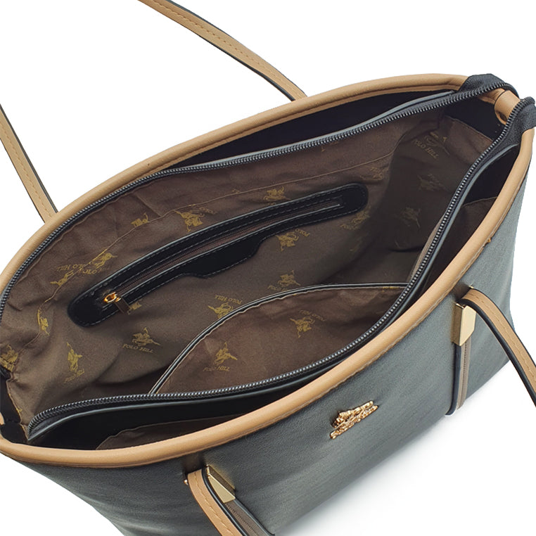 Load image into Gallery viewer, Danni  Faux Leather Shoulder Tote Bag 2-in-1 Set
