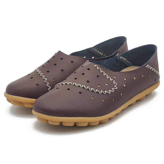 Punched Hole Slip On Shoes