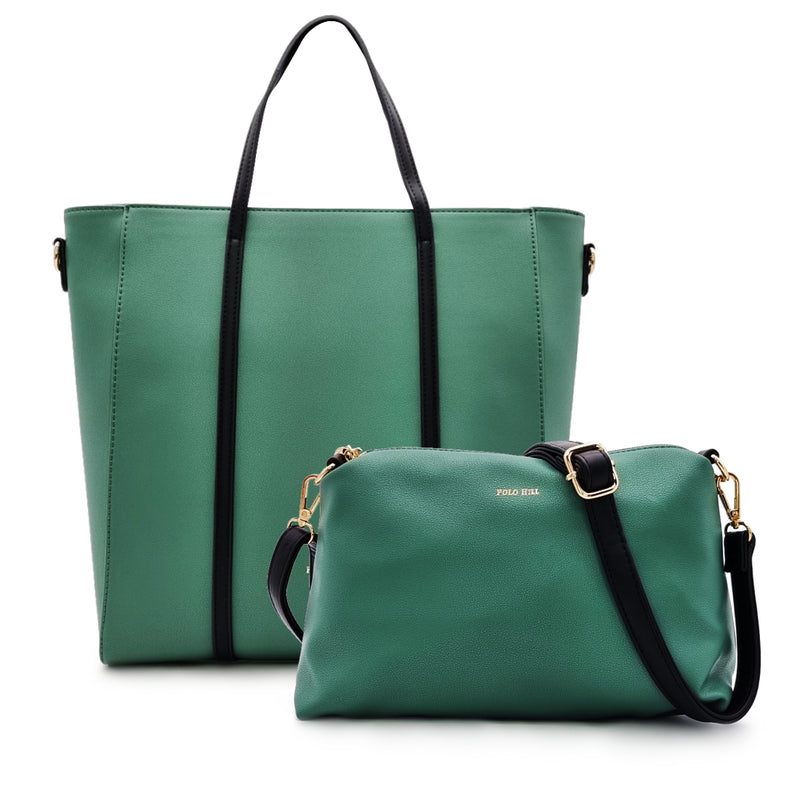 Load image into Gallery viewer, Tonal Handle Tote Bag 2-in-1 Bundle Set
