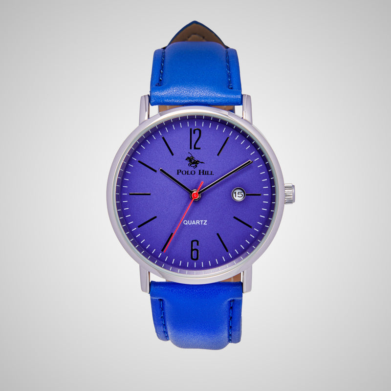 Load image into Gallery viewer, Blue Leather Band Analog Watch
