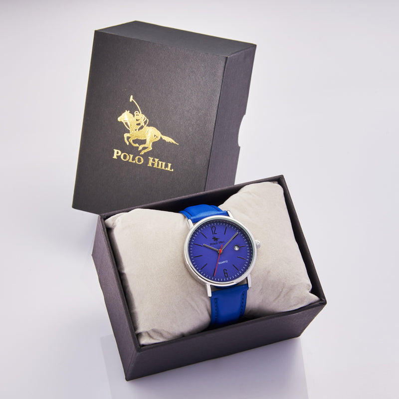 Load image into Gallery viewer, Blue Leather Band Analog Watch
