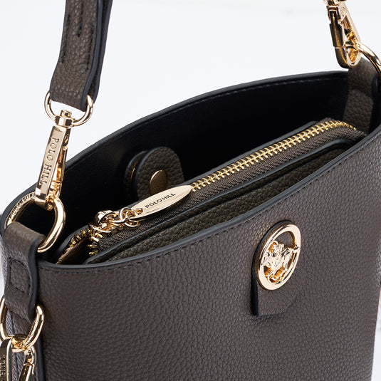 Juno Cylindrical Bucket Sling Bag