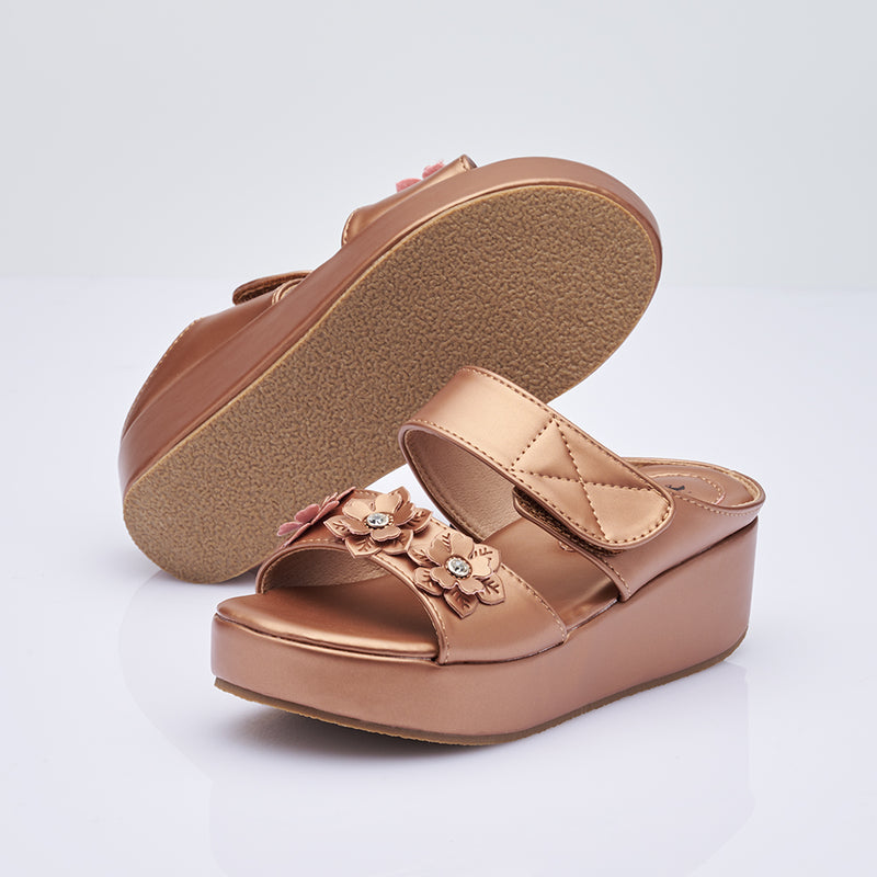 Load image into Gallery viewer, Kid Girl Velcro Wedge Sandals
