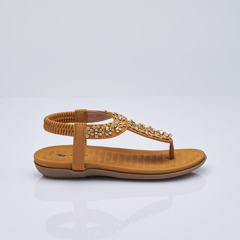 Load image into Gallery viewer, Kid Girl Elastic T-Strap Sandals

