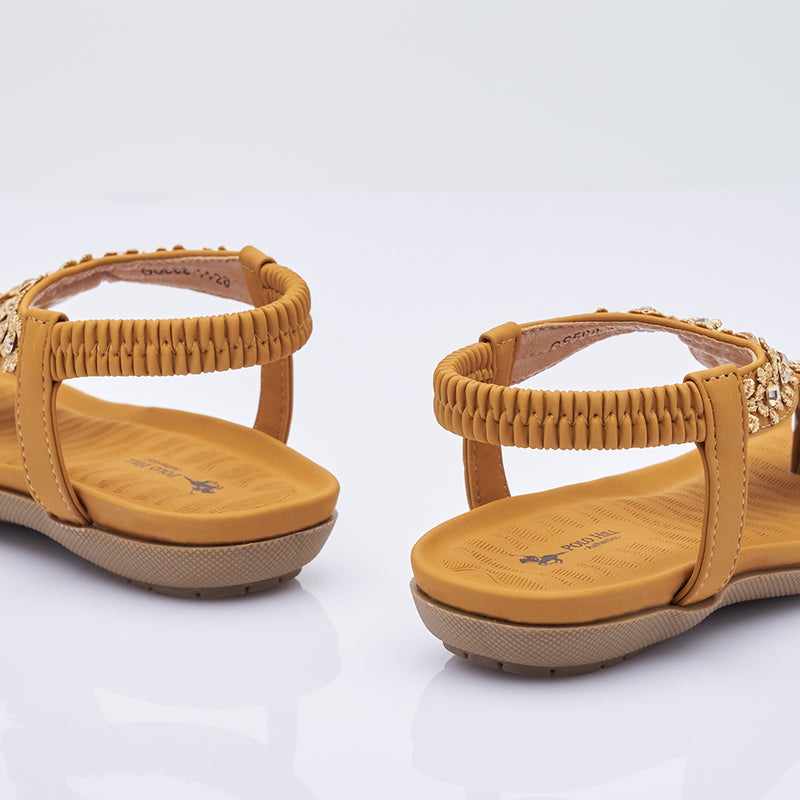 Load image into Gallery viewer, Kid Girl Elastic T-Strap Sandals
