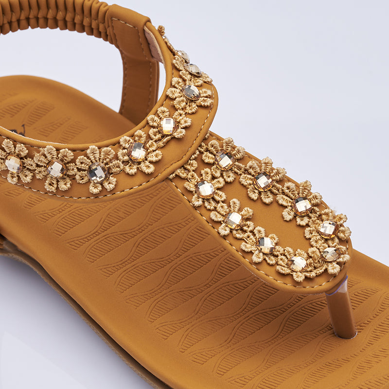 Load image into Gallery viewer, Kid Girl Elastic T-Strap Sandals

