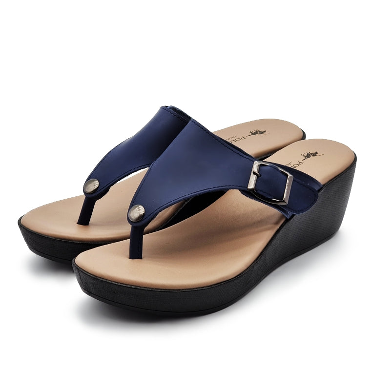 Load image into Gallery viewer, Buckle Toe-Post Wedge Sandals
