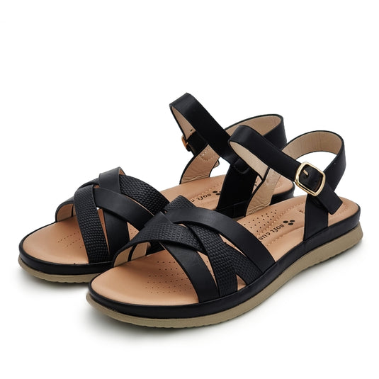 Hook and Loop Flat Sandals