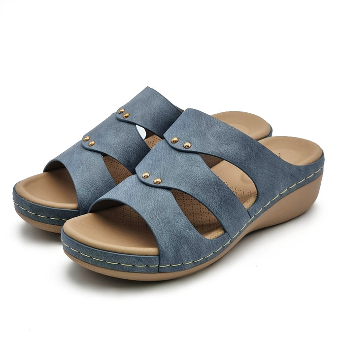 Lightweight Slide Wedge Sandals