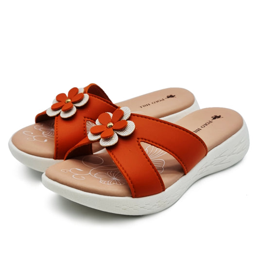 Kid Girl Flower Decor Slide Sandals