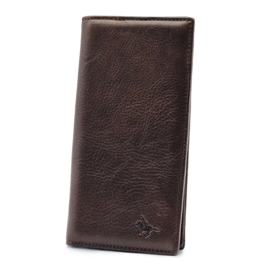 Mens Long Genuine Leather BiFold Wallet