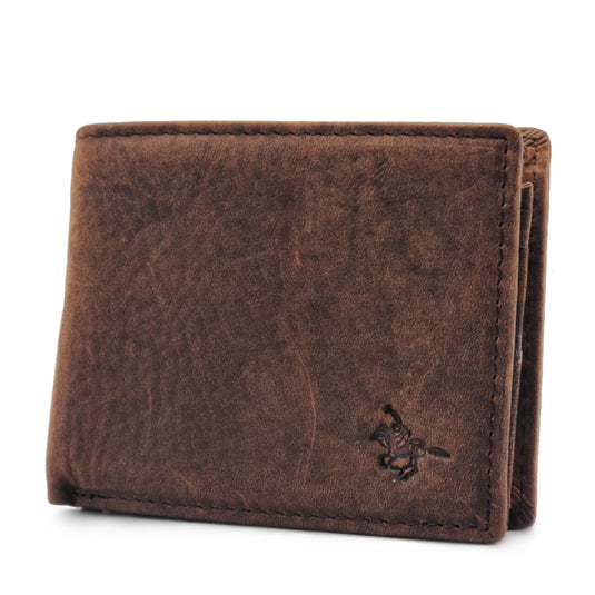 Mens Short Genuine Leather BiFold Wallet