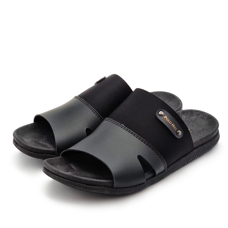 Load image into Gallery viewer, Contrasted Band Slide Sandals
