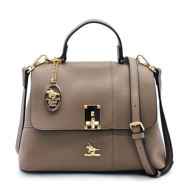Load image into Gallery viewer, Turn Lock Flap Satchel Crossbody Sling Bag
