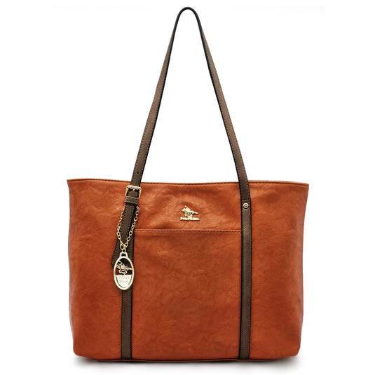Faux Shoulder Tote Bag with Stretch Markings