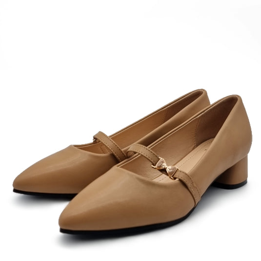 Front Strap Pointed Ballet Pumps