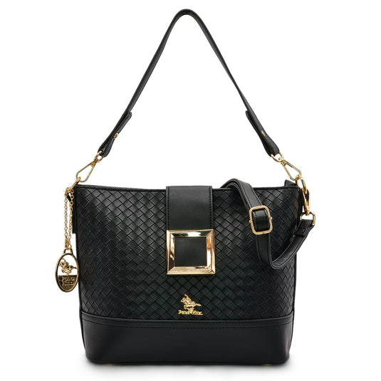 Peony Straw-Like Shoulder Crossbody Bag