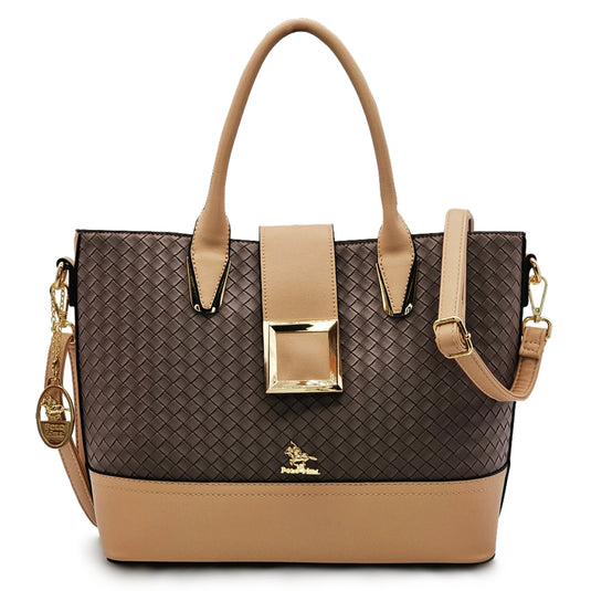 Peona Straw-Like Handbag with Inner Detachable Sling Bag