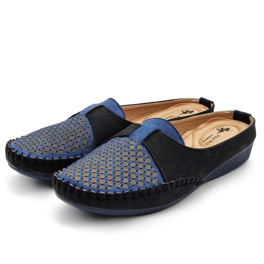 Decorated Vamp Half Slip On Shoes
