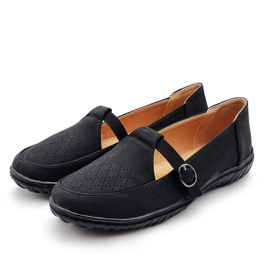 Faux Suede Slip On Flat Shoes