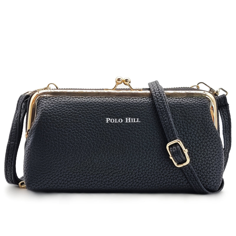 Load image into Gallery viewer, Crossbody Sling Purse with Kiss Lock
