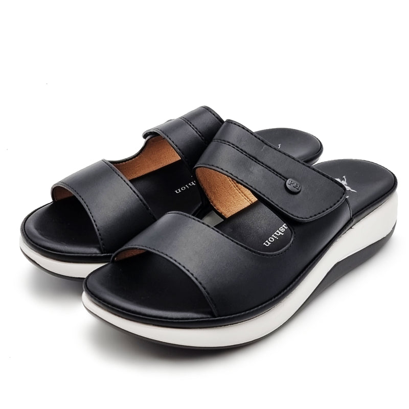 Load image into Gallery viewer, Two-Tone MidSole Sliders with Velcro Fastening
