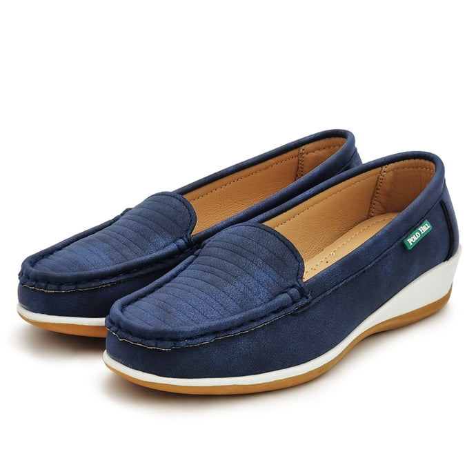 Paralleled Vamp Slip On Loafers