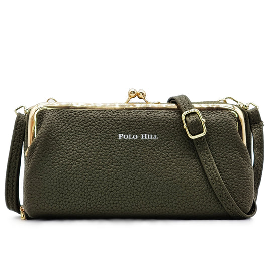 Crossbody Sling Purse with Kiss Lock