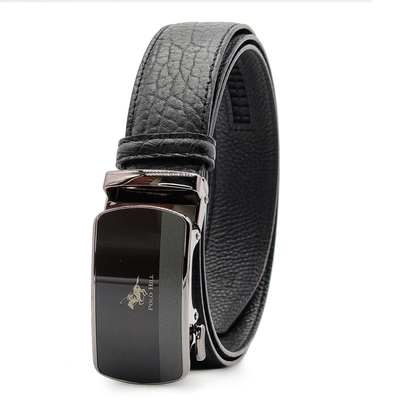 Load image into Gallery viewer, Automatic Buckle Genuine Leather Belt with Mirroring Effects
