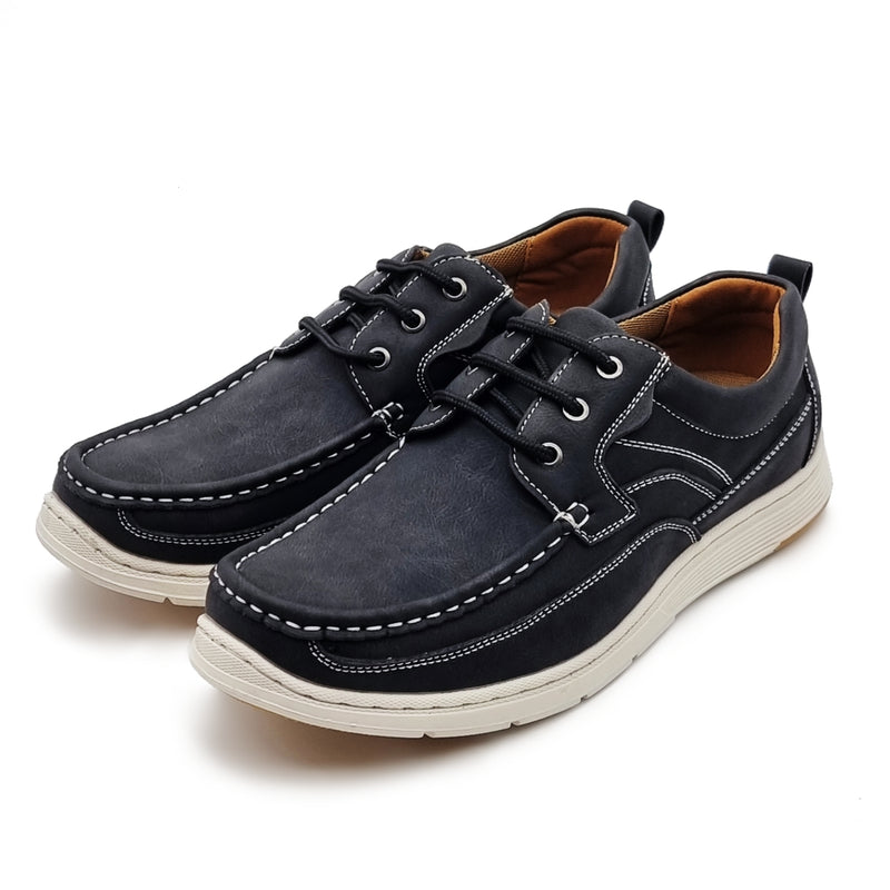 Load image into Gallery viewer, White Sole Contrast Stitch Lace Up Shoes
